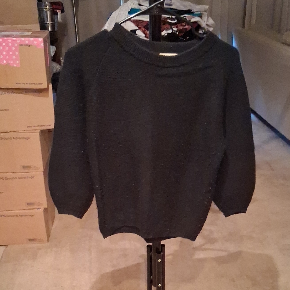 Black Crew Neck Women's Sweater - The Reset R Label